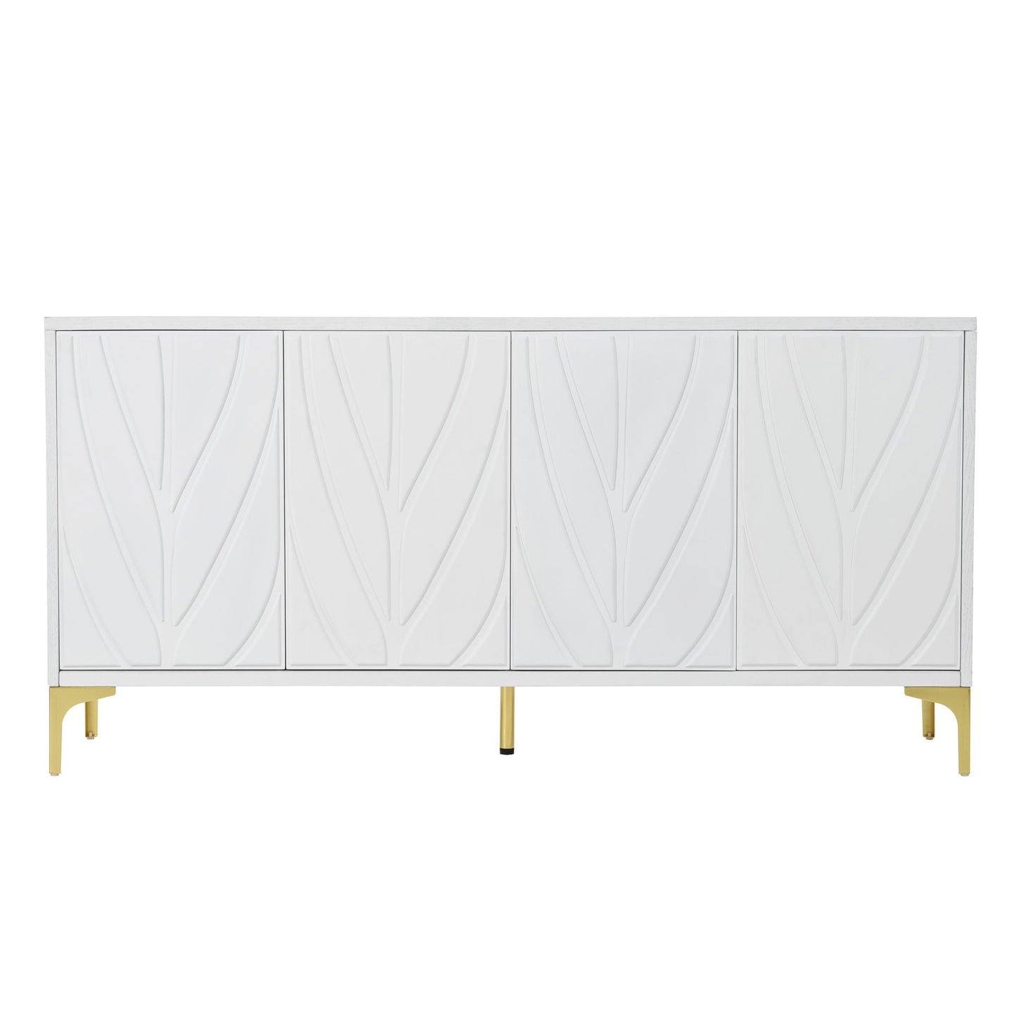 Modern Sideboard Buffet Cabinet With Handleless Press To Open Design With 4 Doors Home Essentials