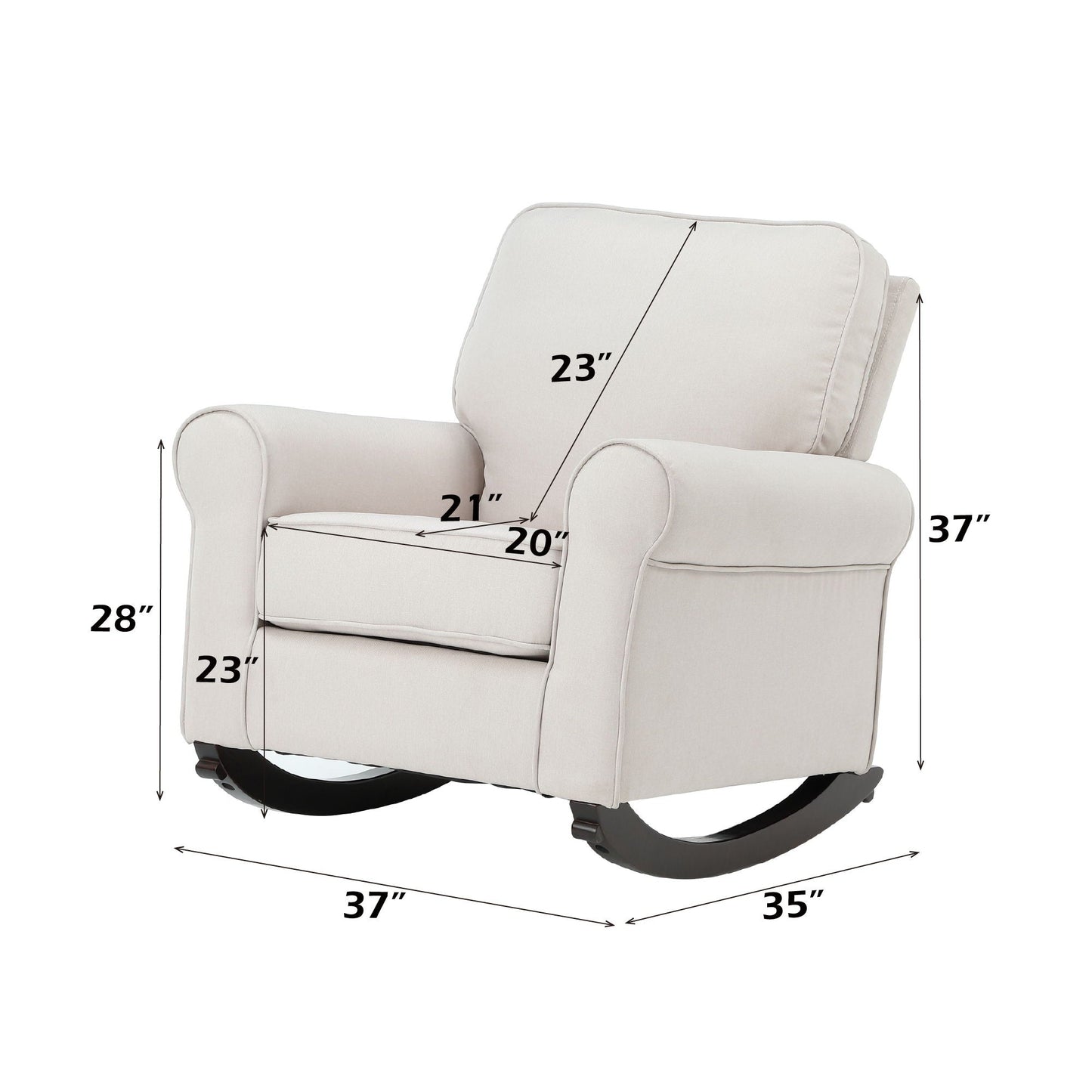 Elvin - Rocking Chair - Beige Acme