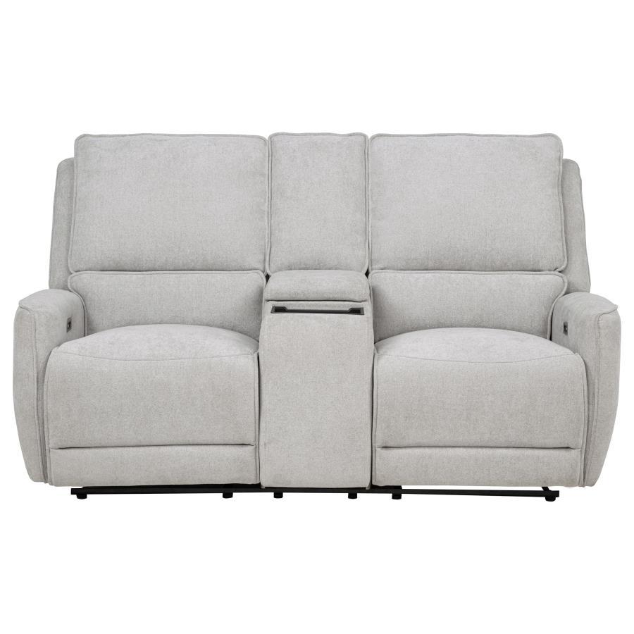 Sylmar - Chenille Upholstered Power Reclining Loveseat - Dove Gray Coaster Fine Furniture