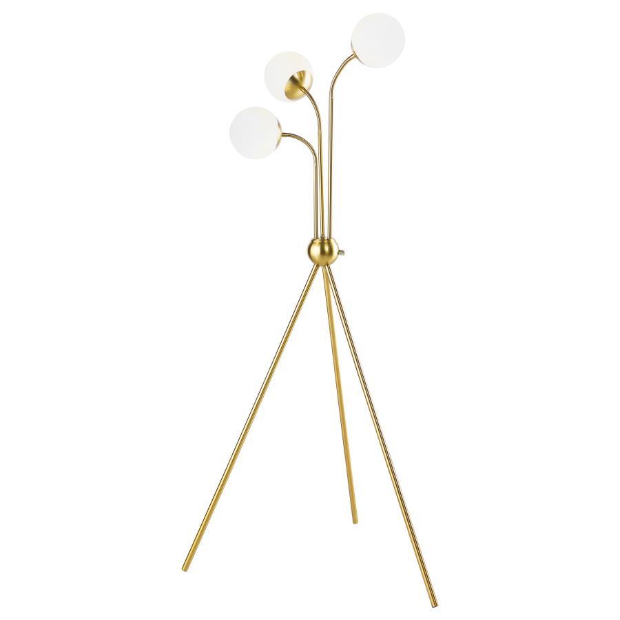 Miley - Spherical Bulb Tripod Tree Floor Lamp - Gold Coaster Fine Furniture