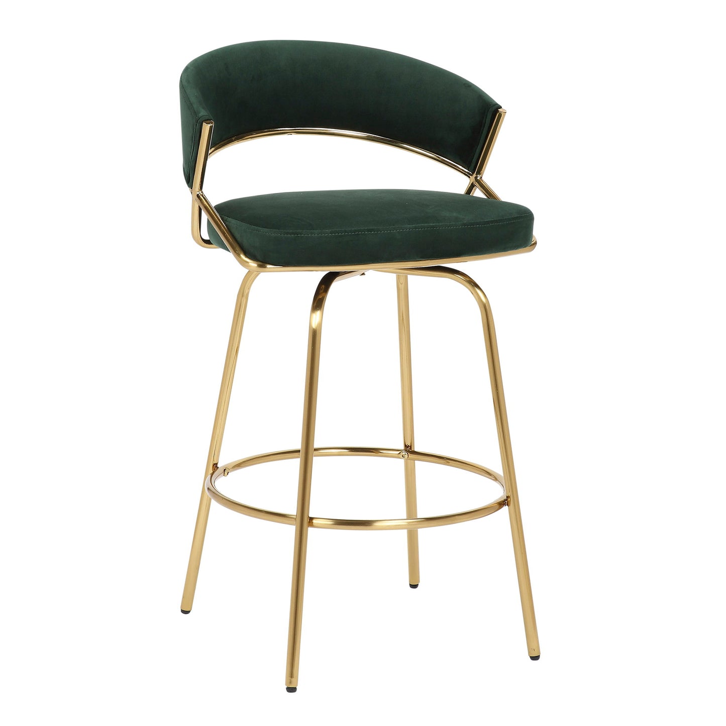 Jie - Glam Fixed Height Counter Stool (Set of 2) Lumi Source