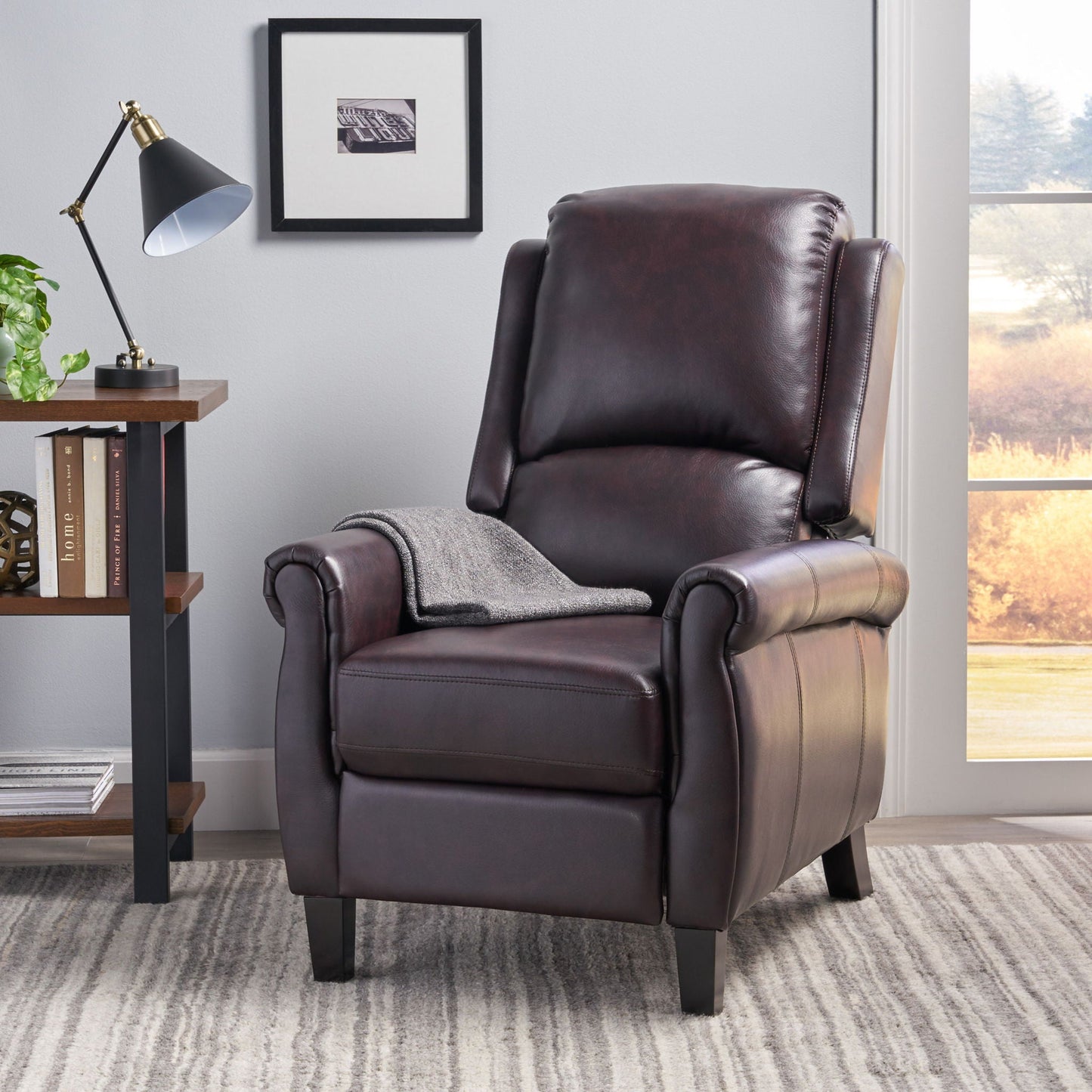 Memphis - Standard Recliner Club Chair - Burgundy Noble House