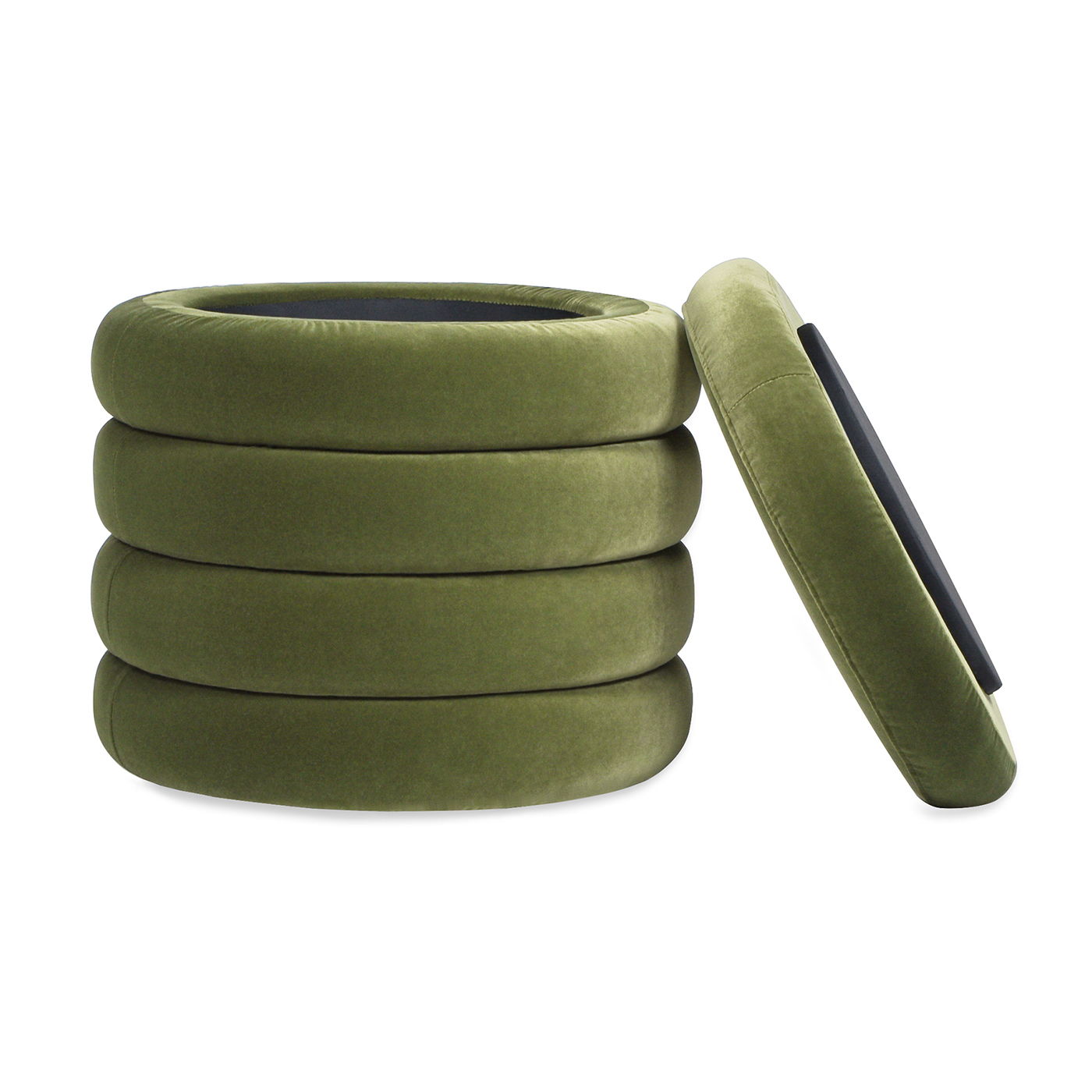 Fuji - Oversized Round Storage Ottoman Jennifer Taylor Home