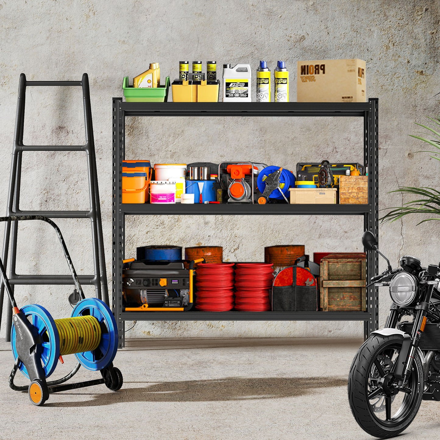 3 Tier Industrial Shelving Rack Daily Nest