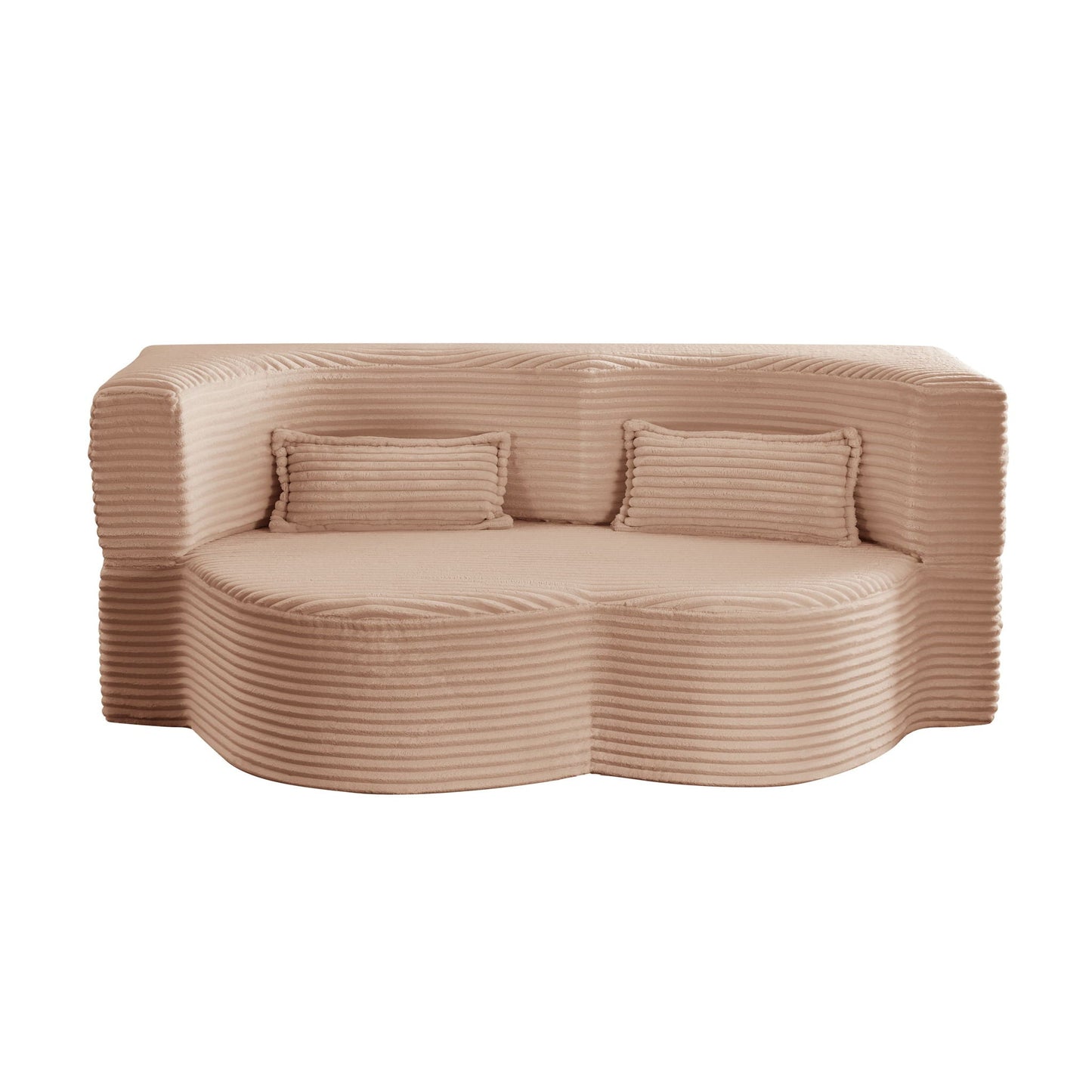 Floor Convertible Sleeper Sofa Bed With 2 Pillows Home Essentials
