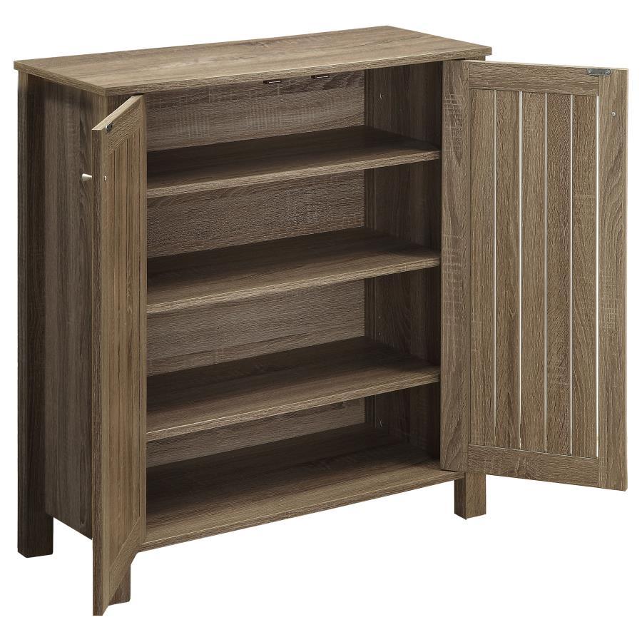 Marisa - 4-Shelf Engineered Wood Shoe Cabinet - Dark Taupe CoasterEveryday