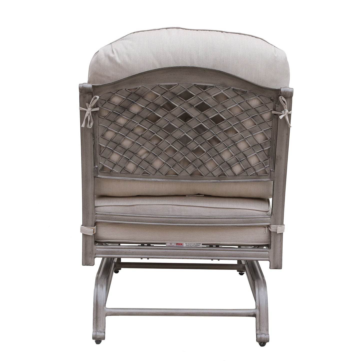 Cast Aluminum Club Motion Chair With Cushion (Set of 2) - Gray Home Essentials