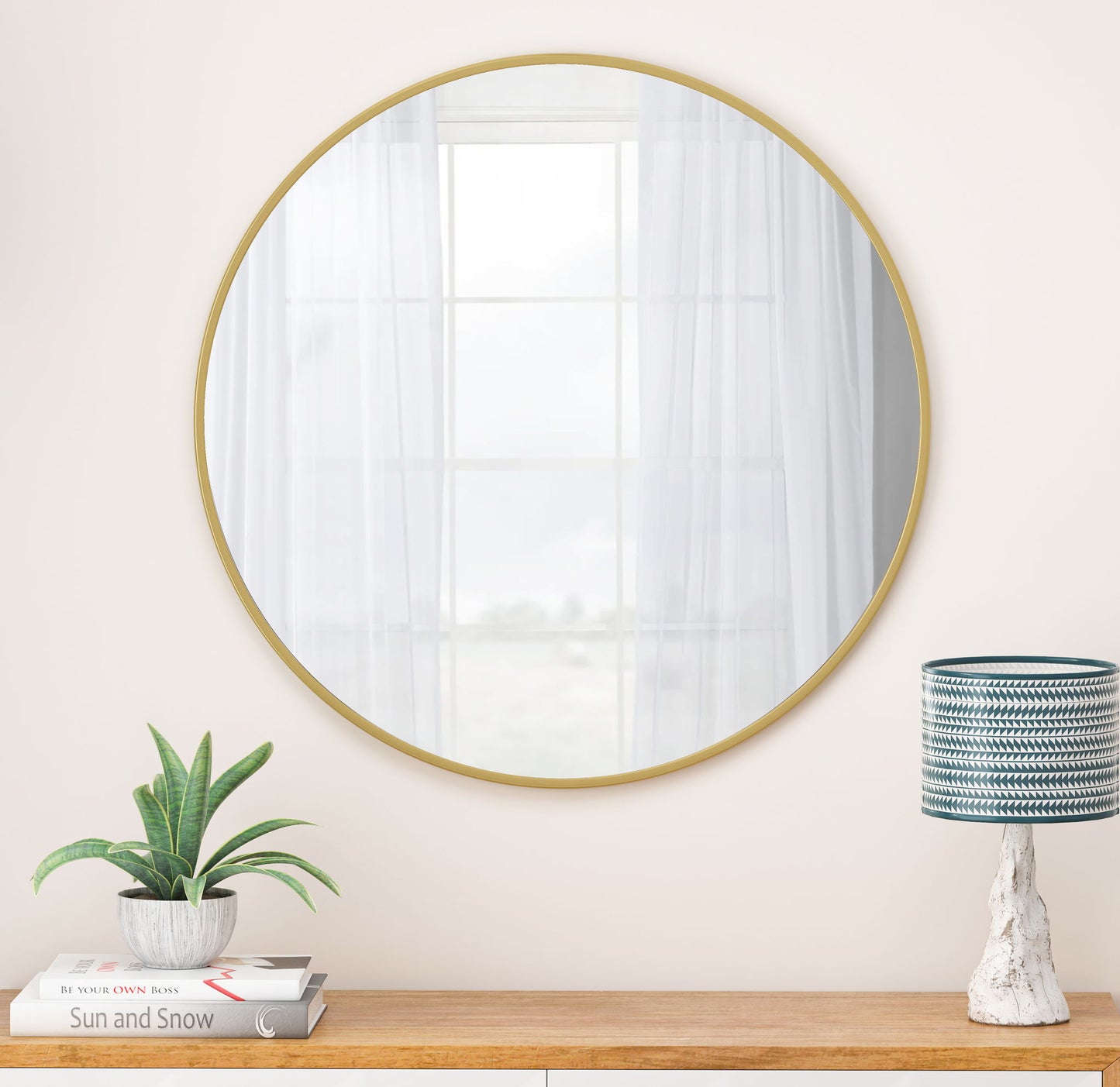 Wall Circular Mirror Metal Framed Mirror Round Vanity Mirror Dressing Mirror, For Bathroom, Living Room, Bedroom Wall Decor Daily Nest