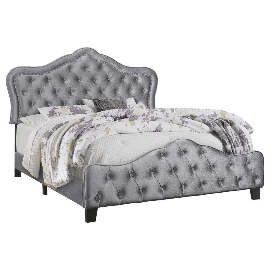 Bella - Upholstered Panel Bed CoasterEssence