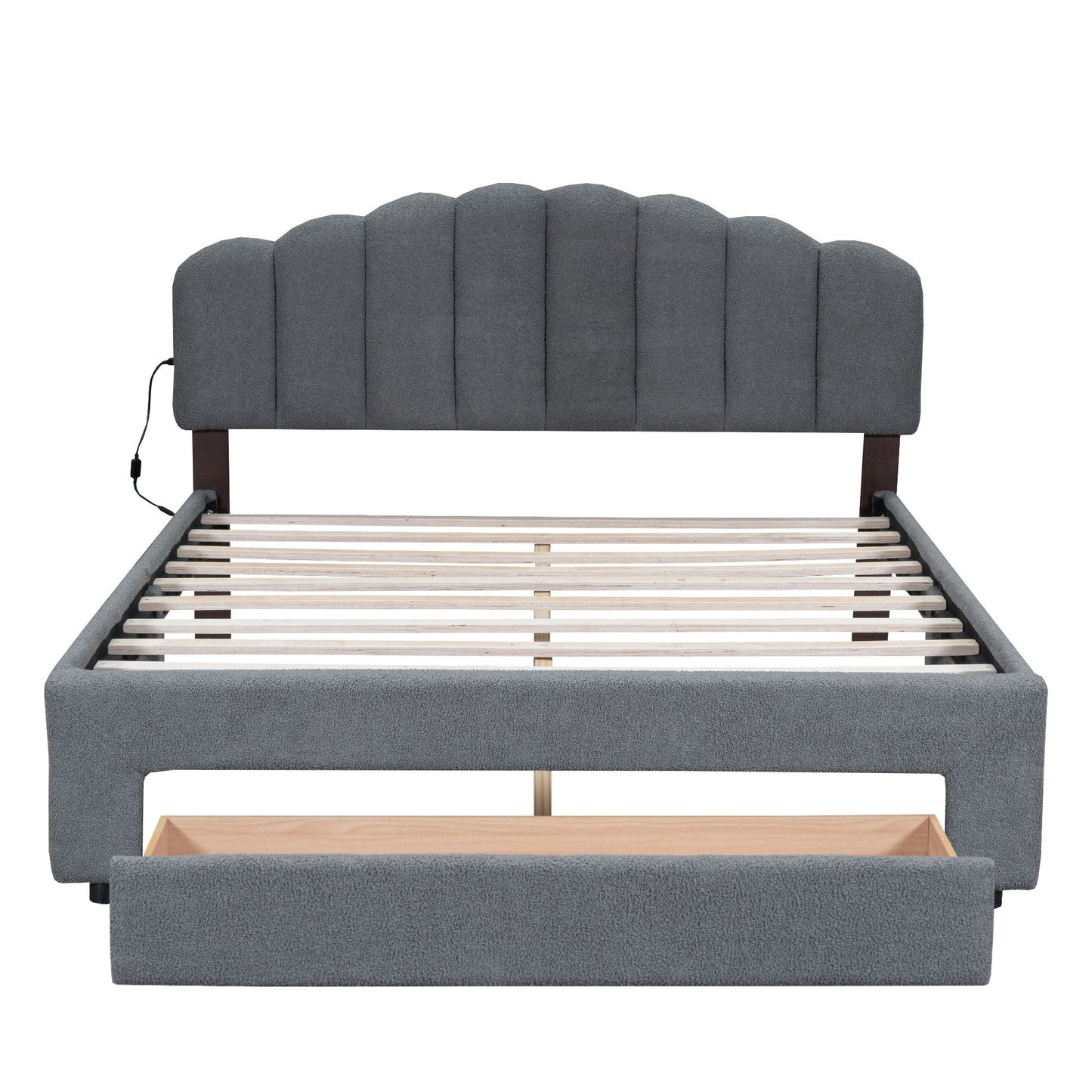 Upholstered Platform Bed With Drawer Halcyon Home