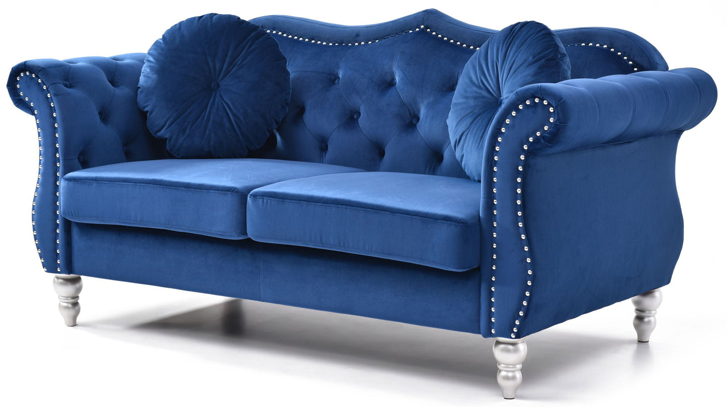 Stylish Flared Arm Loveseat Glory Furniture