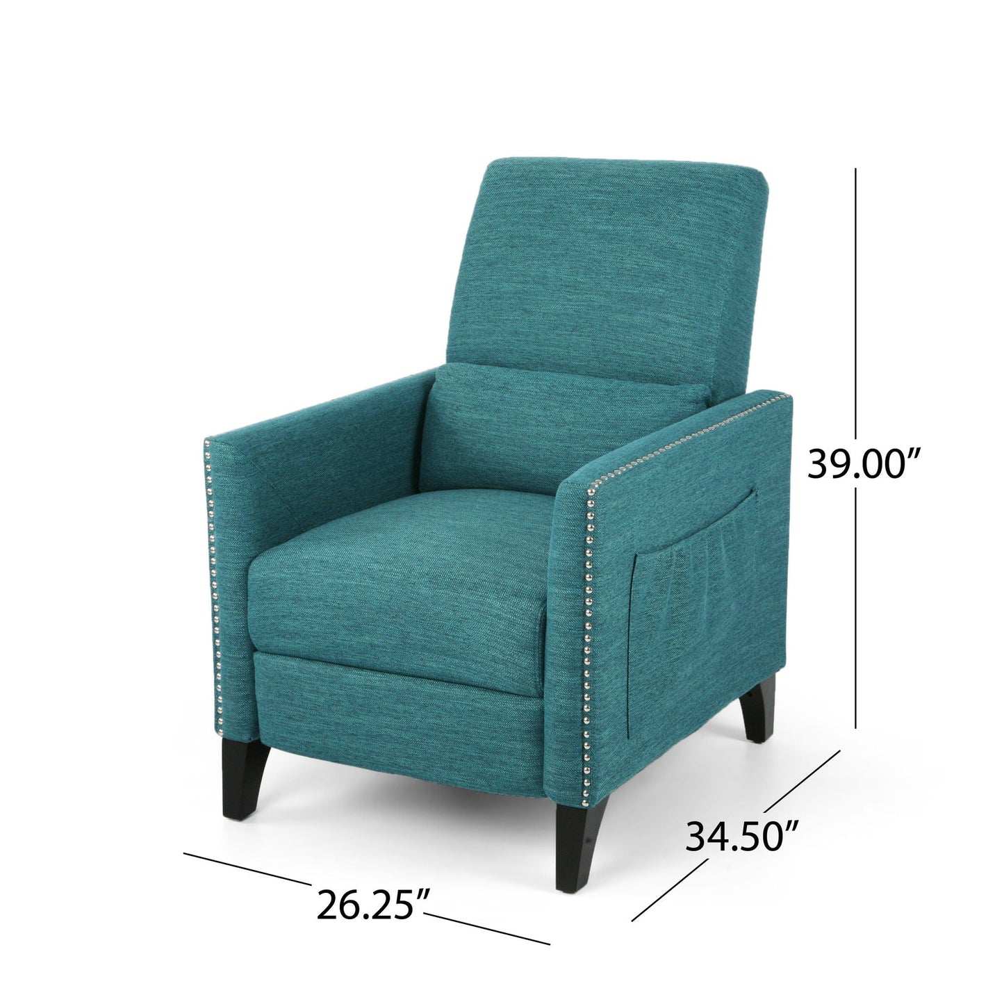 Kiersten - Contemporary Fabric Pushback Recliner Noble House