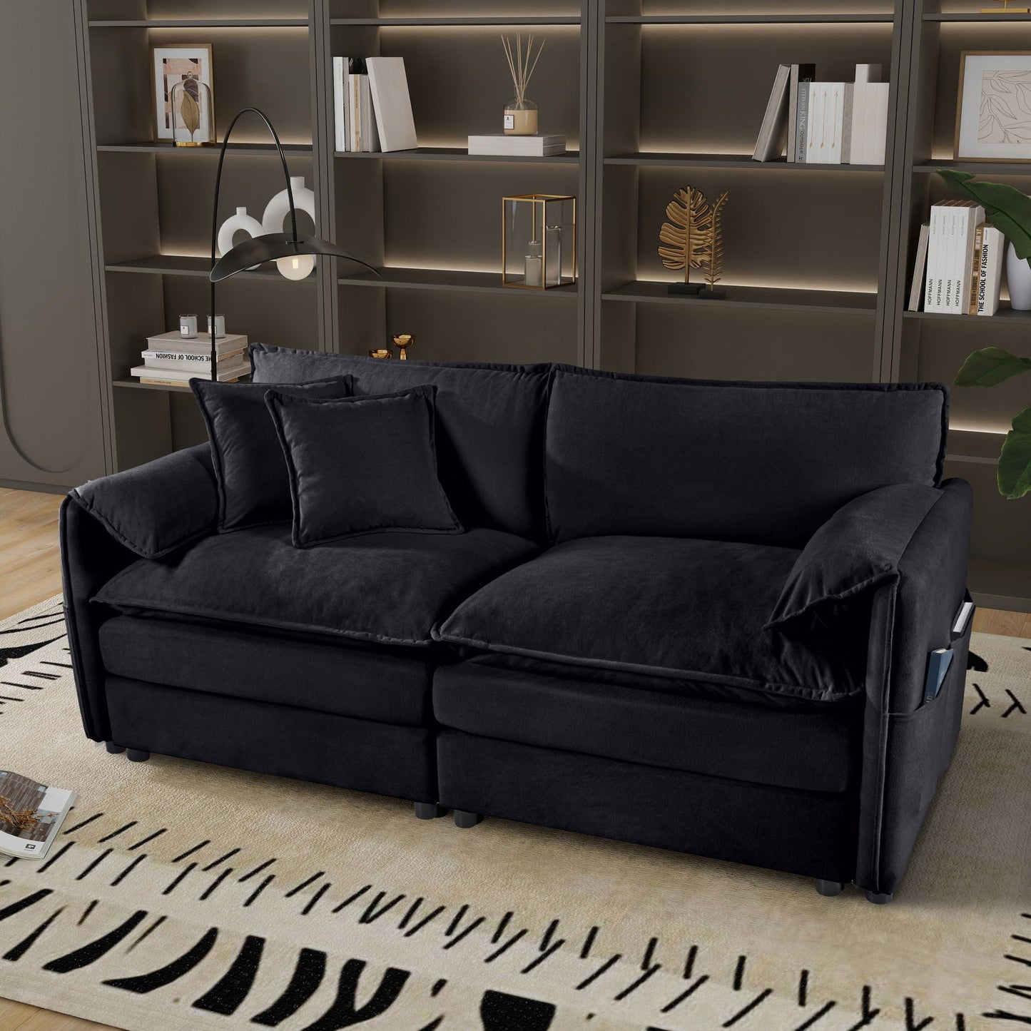 Modern Oversized Chenille Loveseat Sofa With Deep Seat And Diy Combination Home Essentials