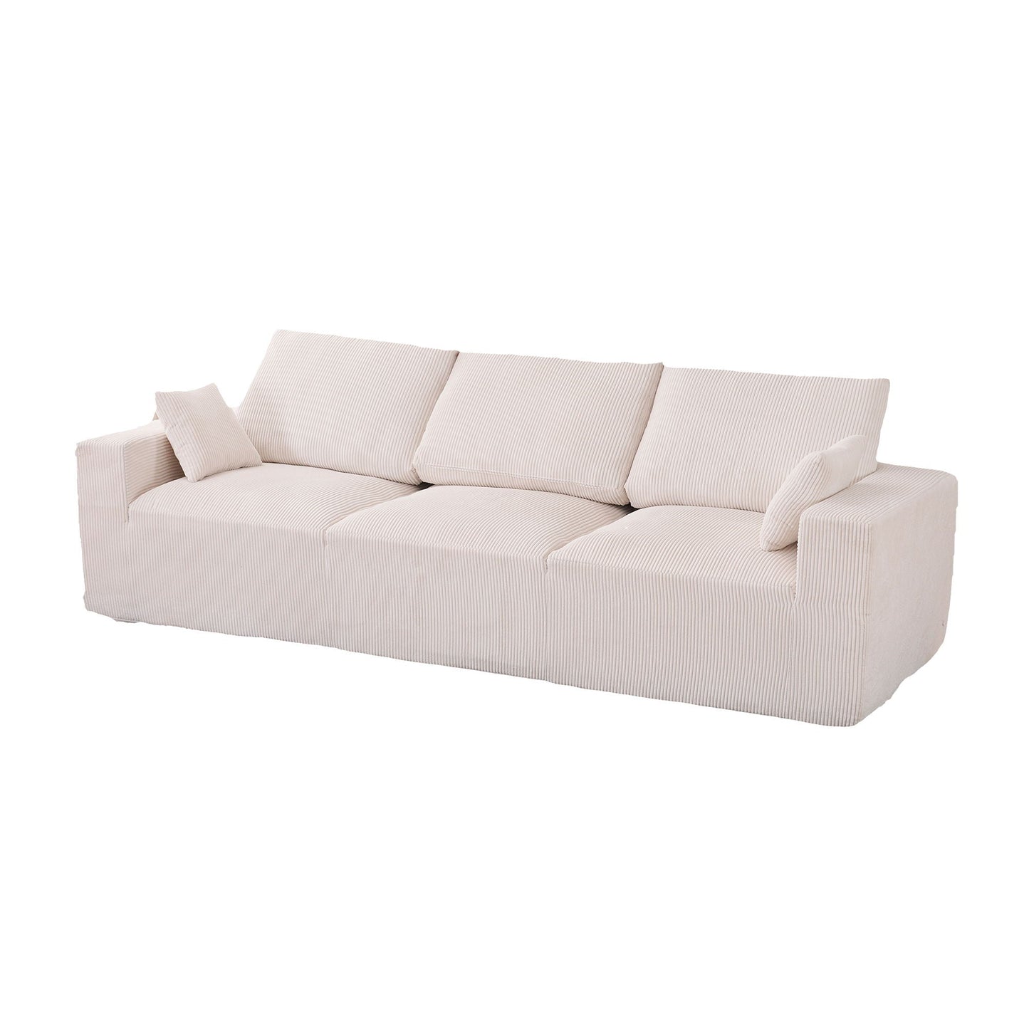 Modular Sectional Sofa With Extra Wide Cushion, USB / Type C Charger, Petal Armrest Home Essentials