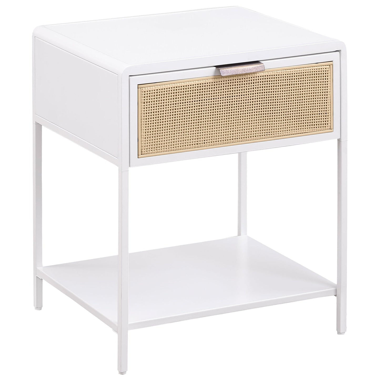 Amherst - 1-Drawer Radio Weave Rattan Metal Side Table Coaster Fine Furniture