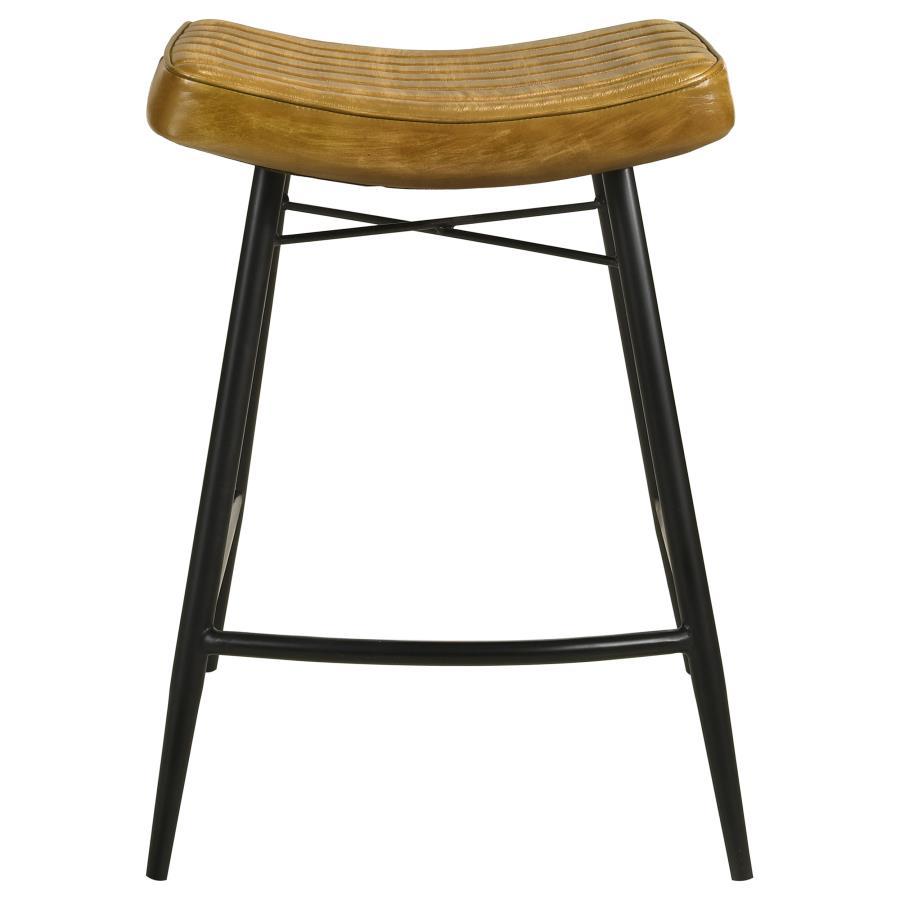 Bayu - Leather Upholstered Counter Stool (Set of 2) Coaster Fine Furniture