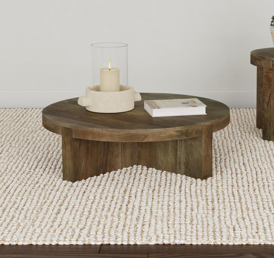 Kinkaid - Round Solid Mango Wood Table Coaster Fine Furniture