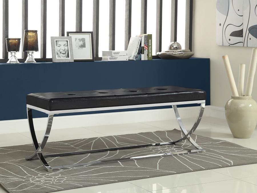 Walton - Leatherette Upholstered Tufted Accent Bench CoasterEssence
