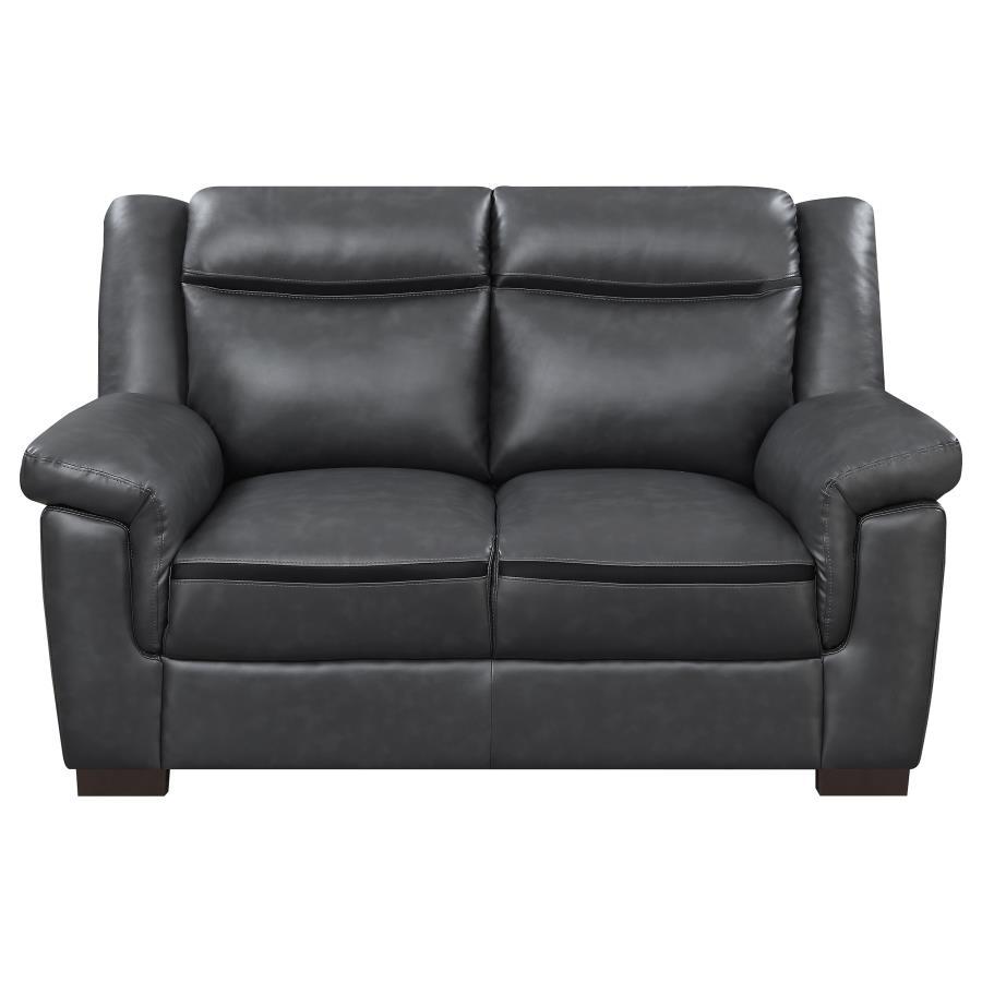 Arabella - Upholstered Padded Arm Loveseat - Gray CoasterEveryday