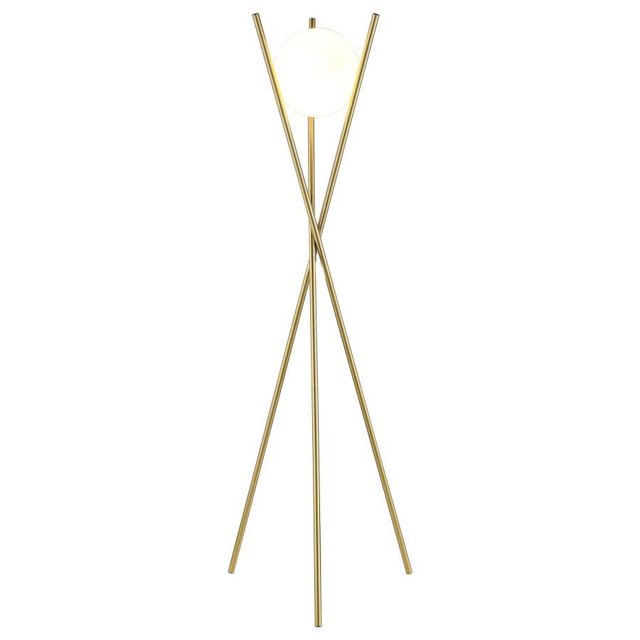 Yamileth - Spherical Bulb Metal Tripod Floor Lamp - Gold Coaster Fine Furniture