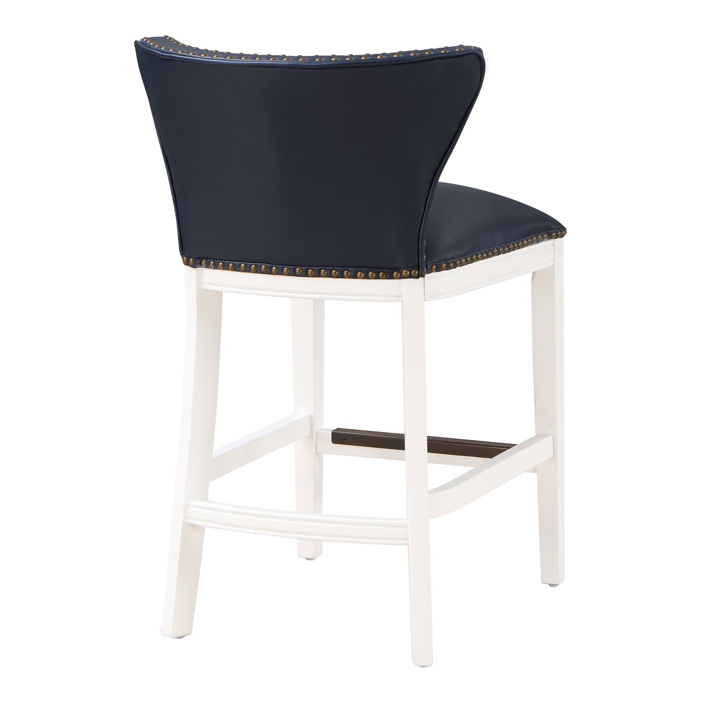 Macon - Counter Stool With Accents - Dark Blue Home Essentials