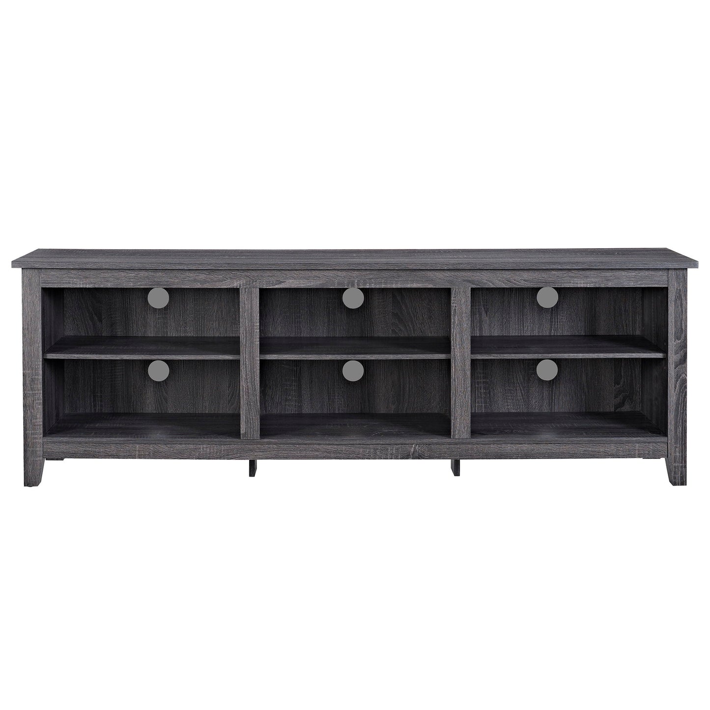 Modern Transitional 3 Shelf Open Storage 70" TV Stand For 80" TVs Walker Edison