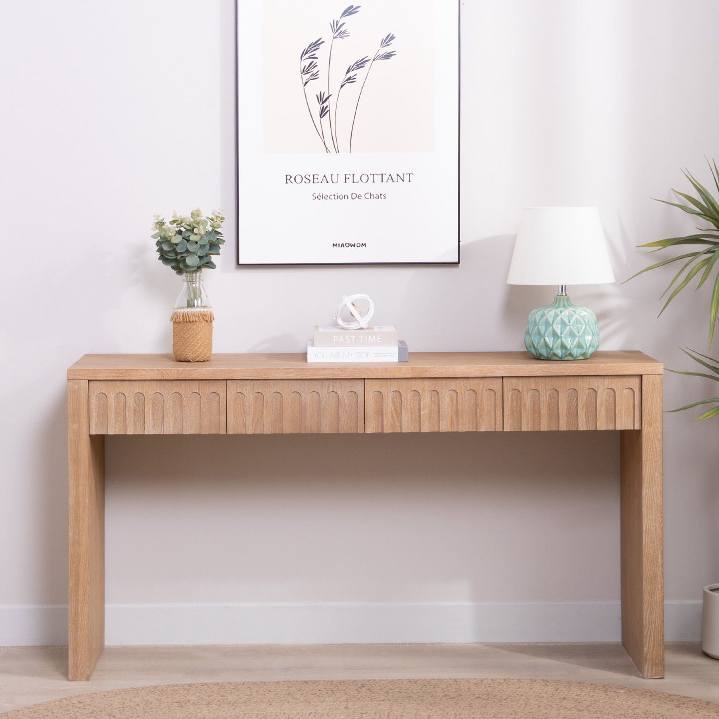 Modern Console Table With 4 Drawers, Entryway Table Home Essentials