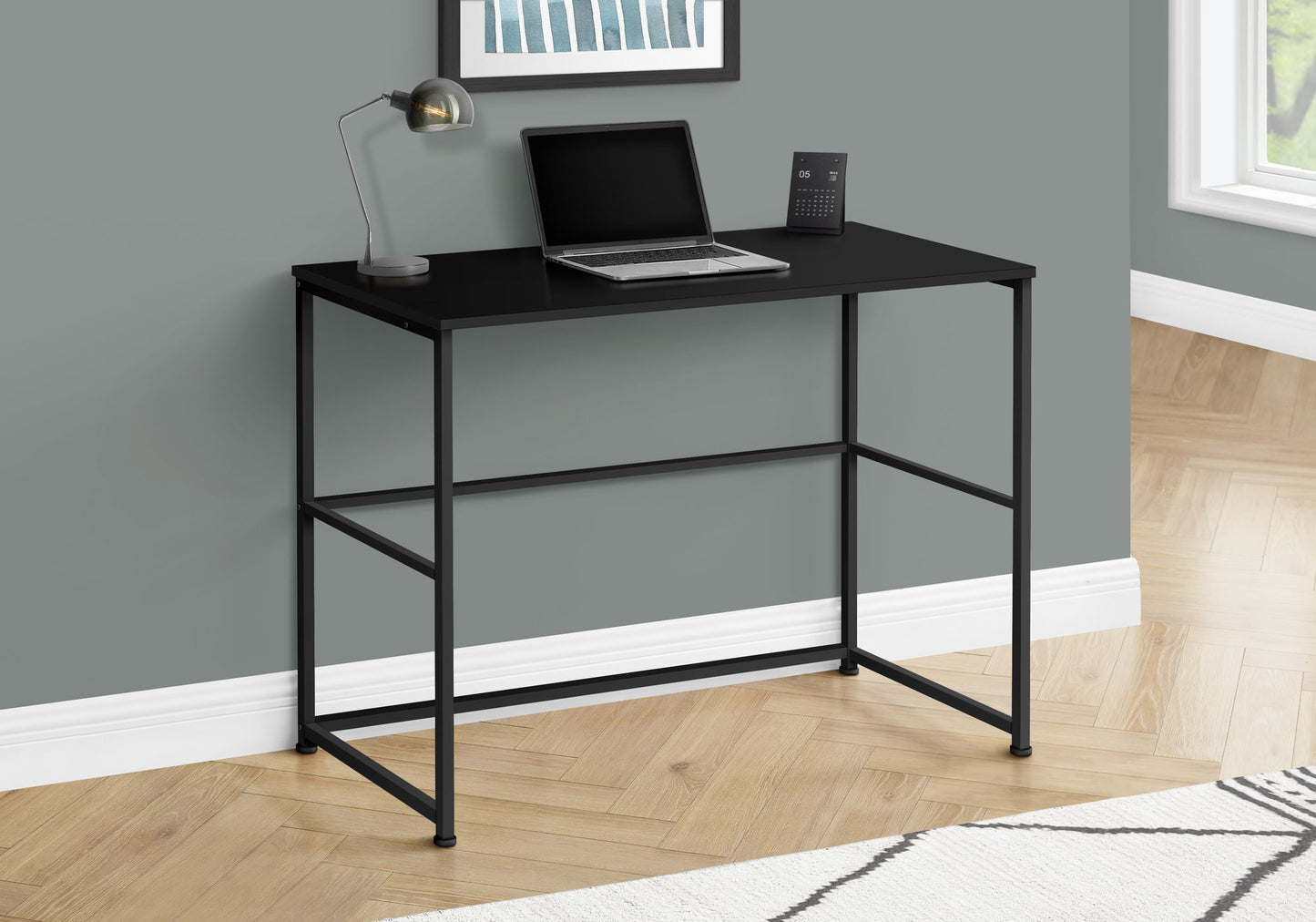 Computer Desk, Home Office, Laptop, Left & Right Set-Up, Storage Drawers, Work, Contemporary, Modern - Black 8th Street