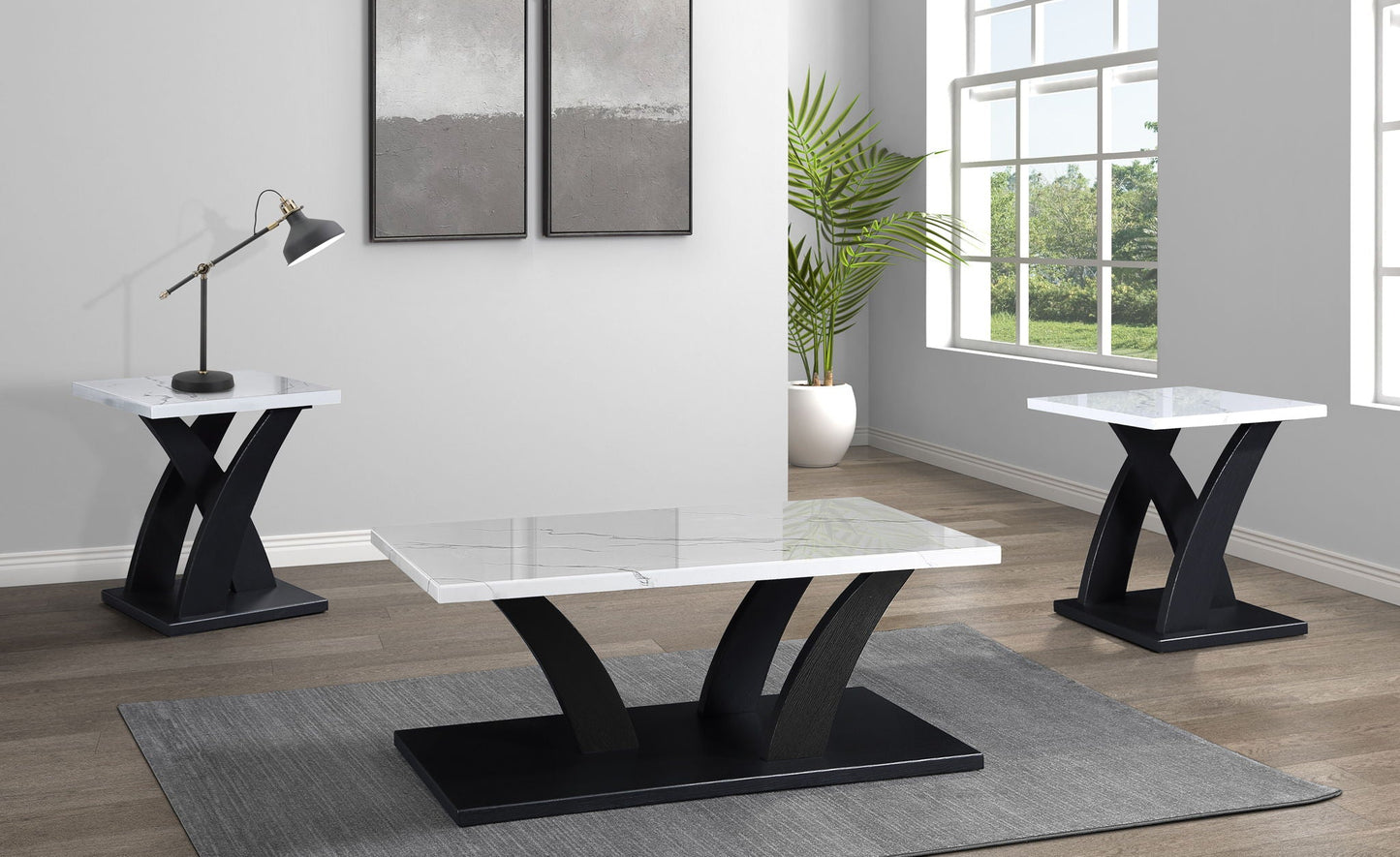 Zion - 3 Piece Cocktail Set - Black & White Crown Mark