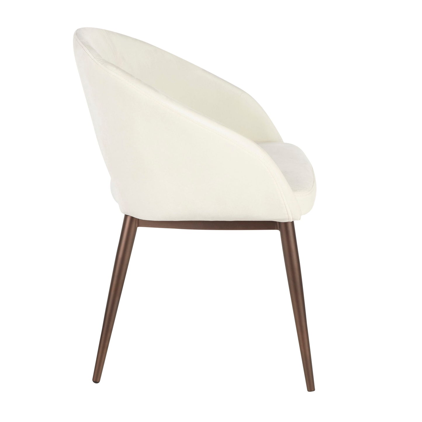 Renee - Contemporary Chair - Cream / Copper Lumi Source