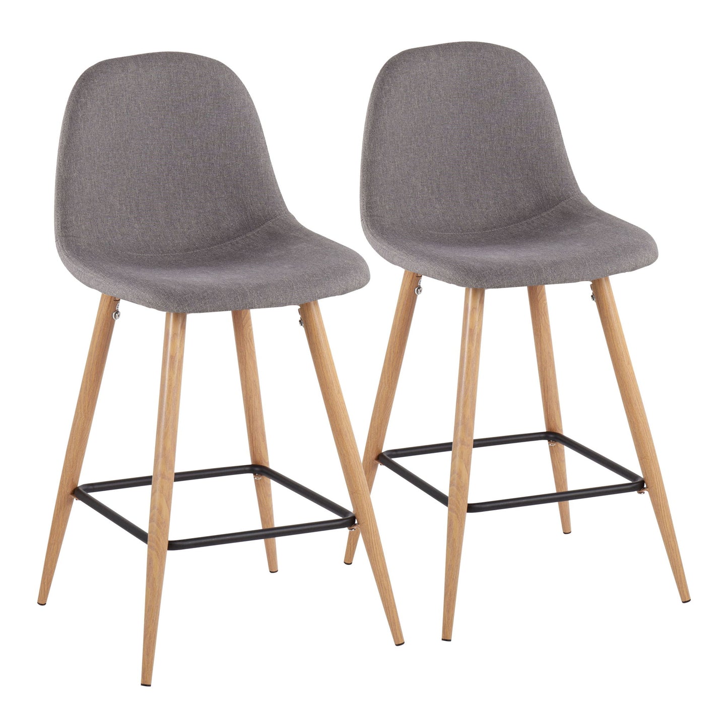 Pebble - Mid Century / Modern Counter Stool (Set of 2) Lumi Source