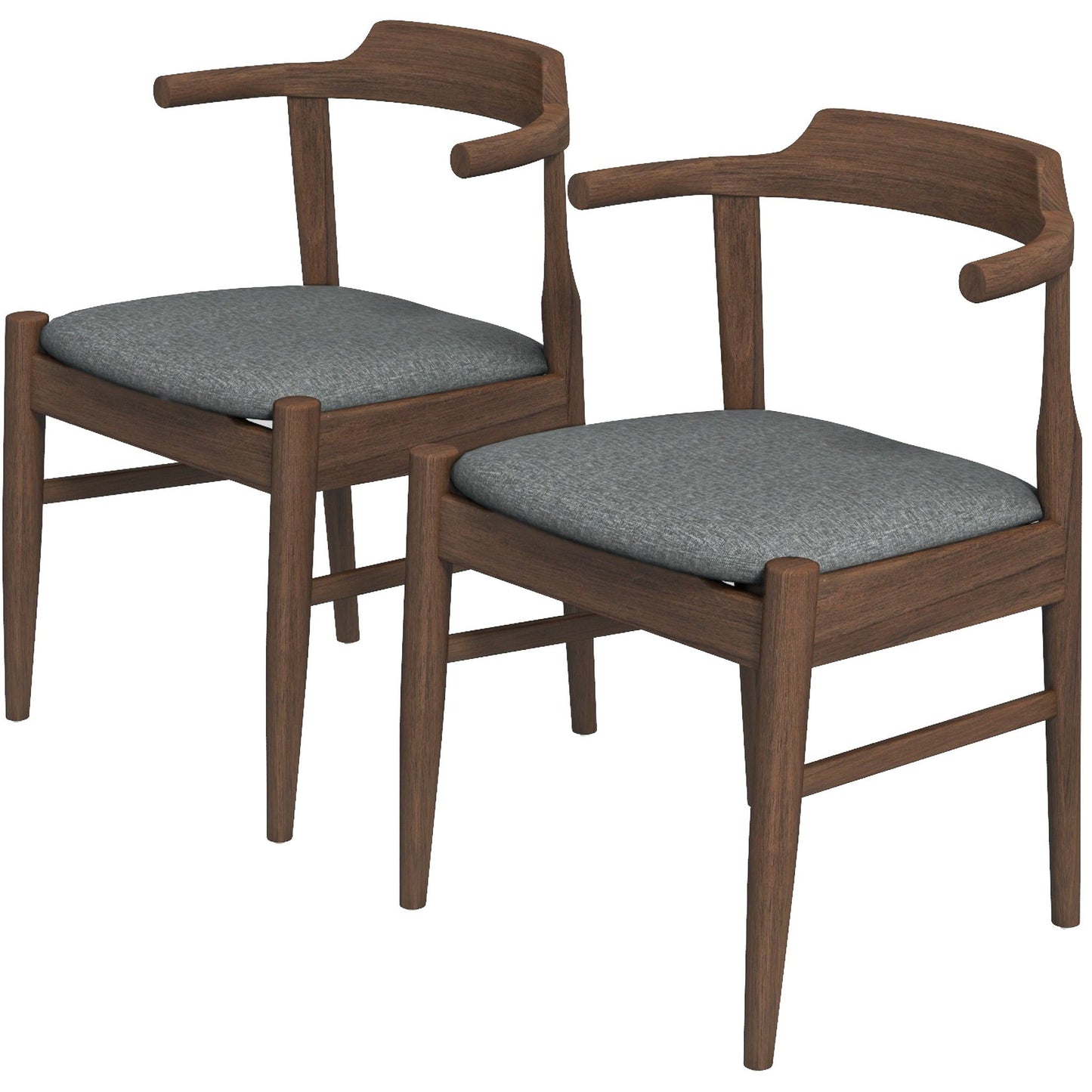 Dakota - Mid-Century Modern Velvet Dining Chair (Set of 2) Ashcroft Furniture