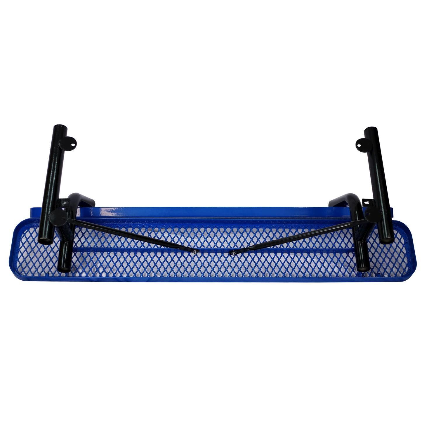 6' Outdoor Steel Bench With Backrest Home Essentials