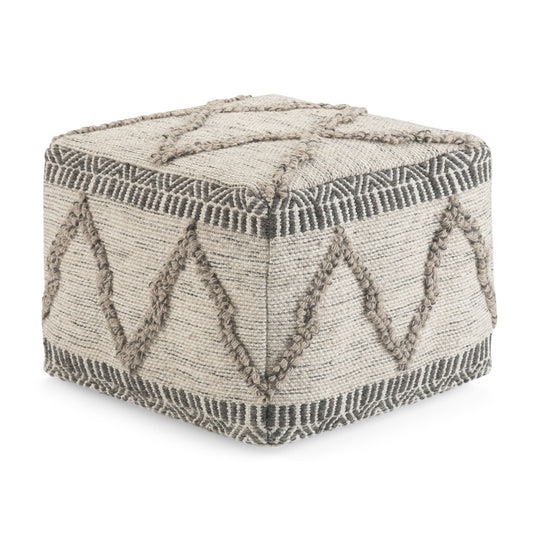 Sweeney - Upholstered Square Pouf Simpli-Home