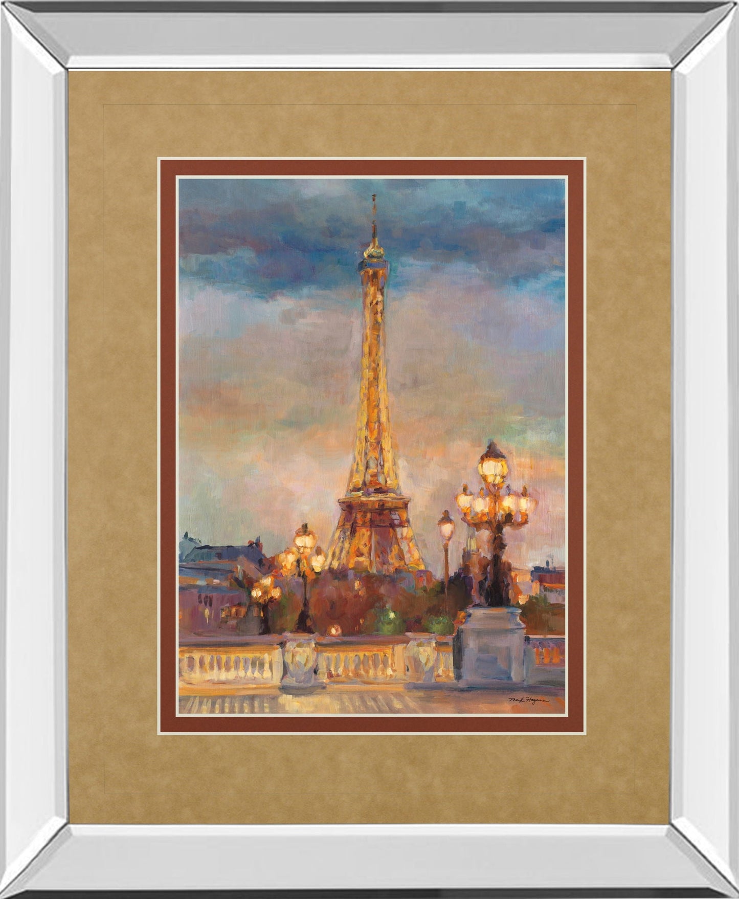 The Beginning Of The Evening By Marilyn Hageman - Mirror Framed Print Wall Art - Gold Classy Art