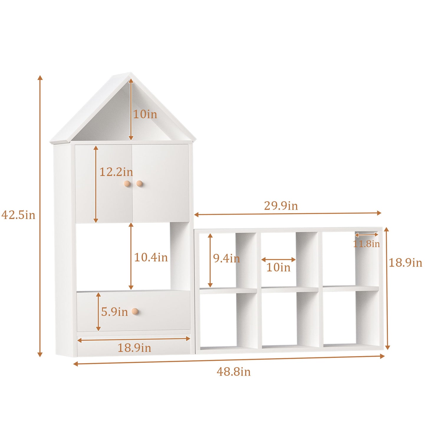 Versatile Children's Bookshelf With House Shaped Design, Multi Functional Storage Home Essentials