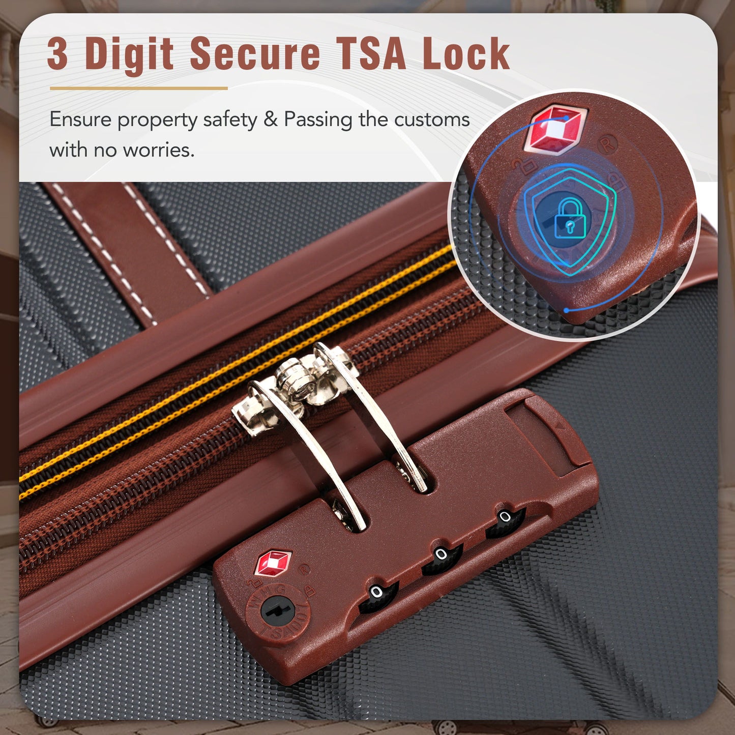 20" Luggage 1 Piece With Tsa Lock, Lightweight Suitcase Spinner Wheels, Carry On Vintage Luggage Daily Nest