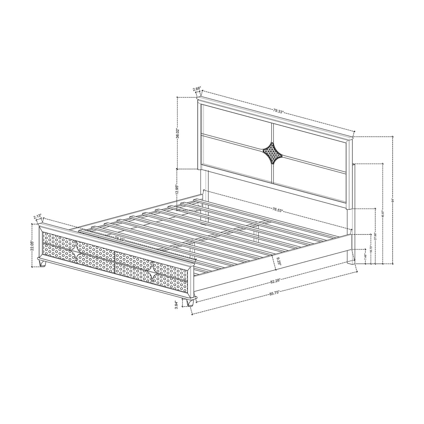 Uriuni - Bed With LED Lights Global Furniture USA