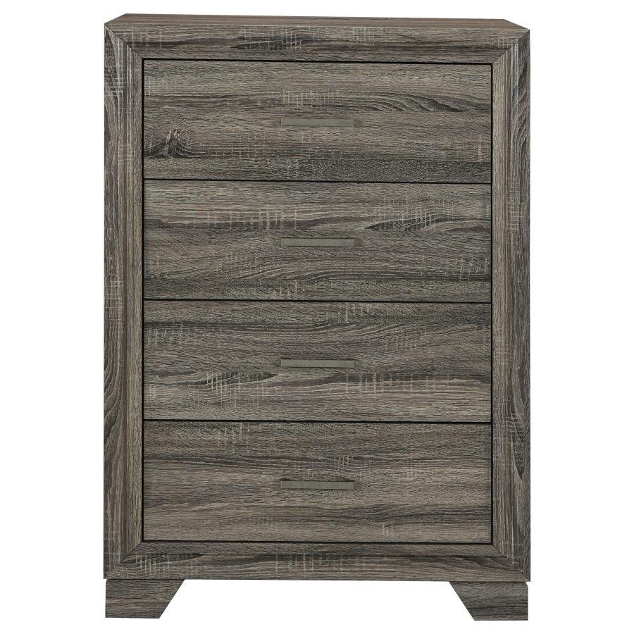 Wright - 4-Drawer Chest Of Drawers - Brown Oak Coaster Fine Furniture