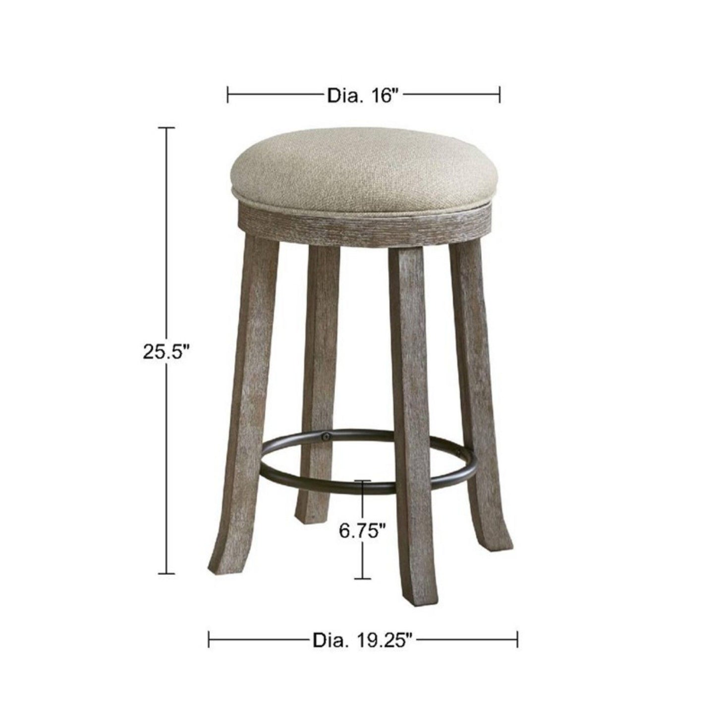 Swivel Counter Stool - Cream / Reclaimed Gray JLA