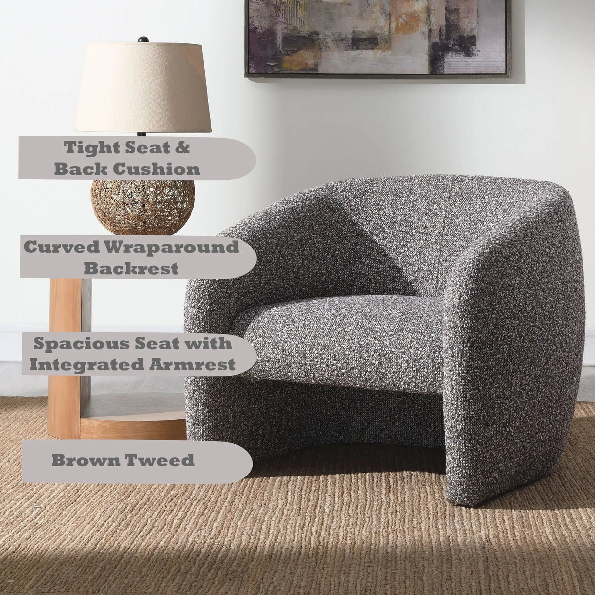 Livia - Accent Chair - Brown / Gray Acme
