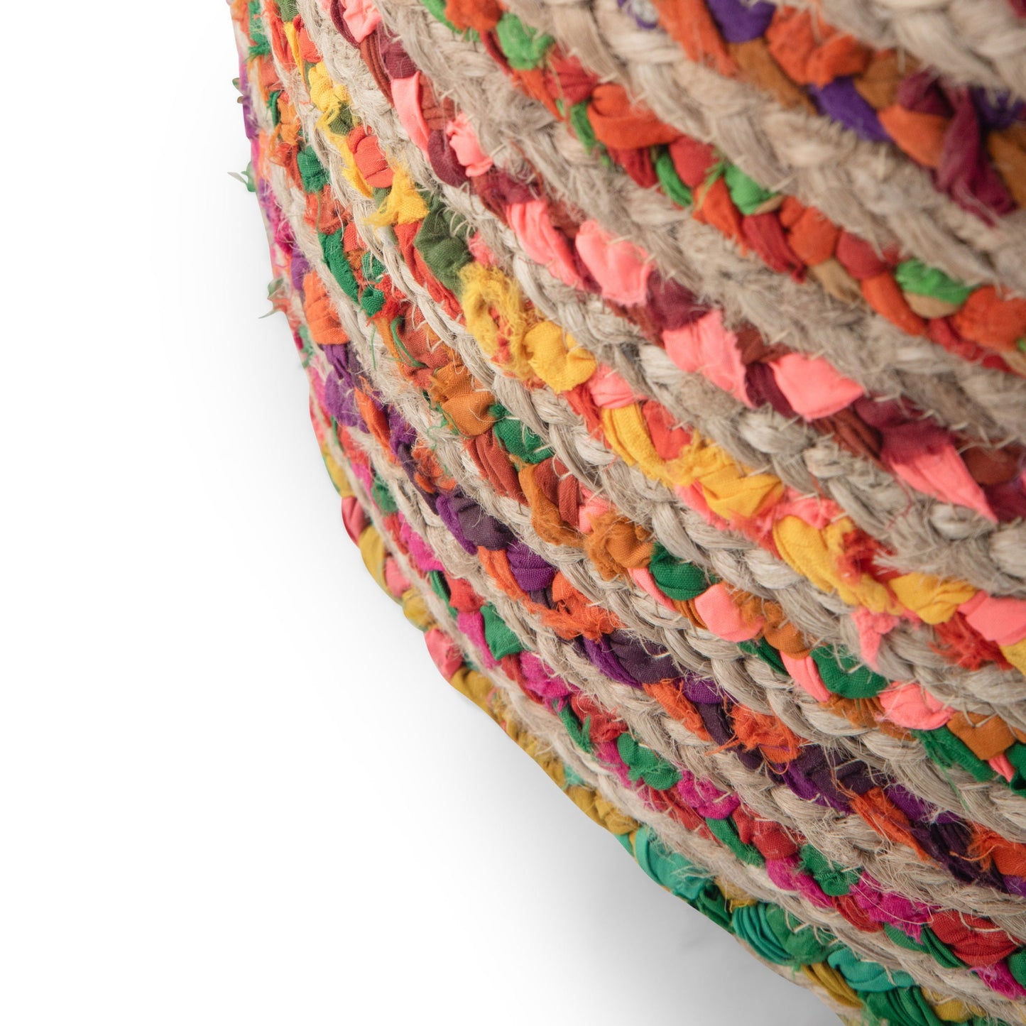 Margo - Handcrafted Round Pouf Simpli-Home