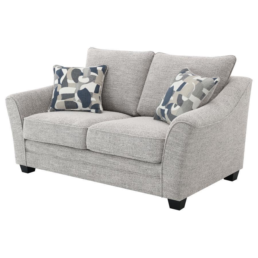 Tomkins - Boucle Upholstered Loveseat - Light Gray Coaster Fine Furniture