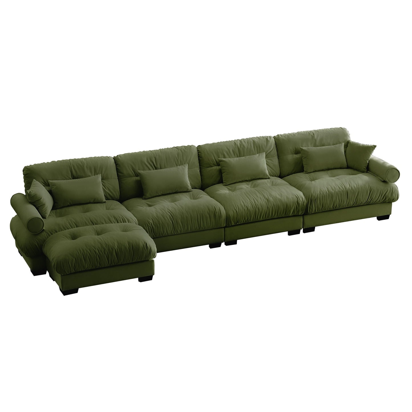 Super Comfort Oversized Modular Sectional Sofa With Movable Ottoman - Snoozhouse