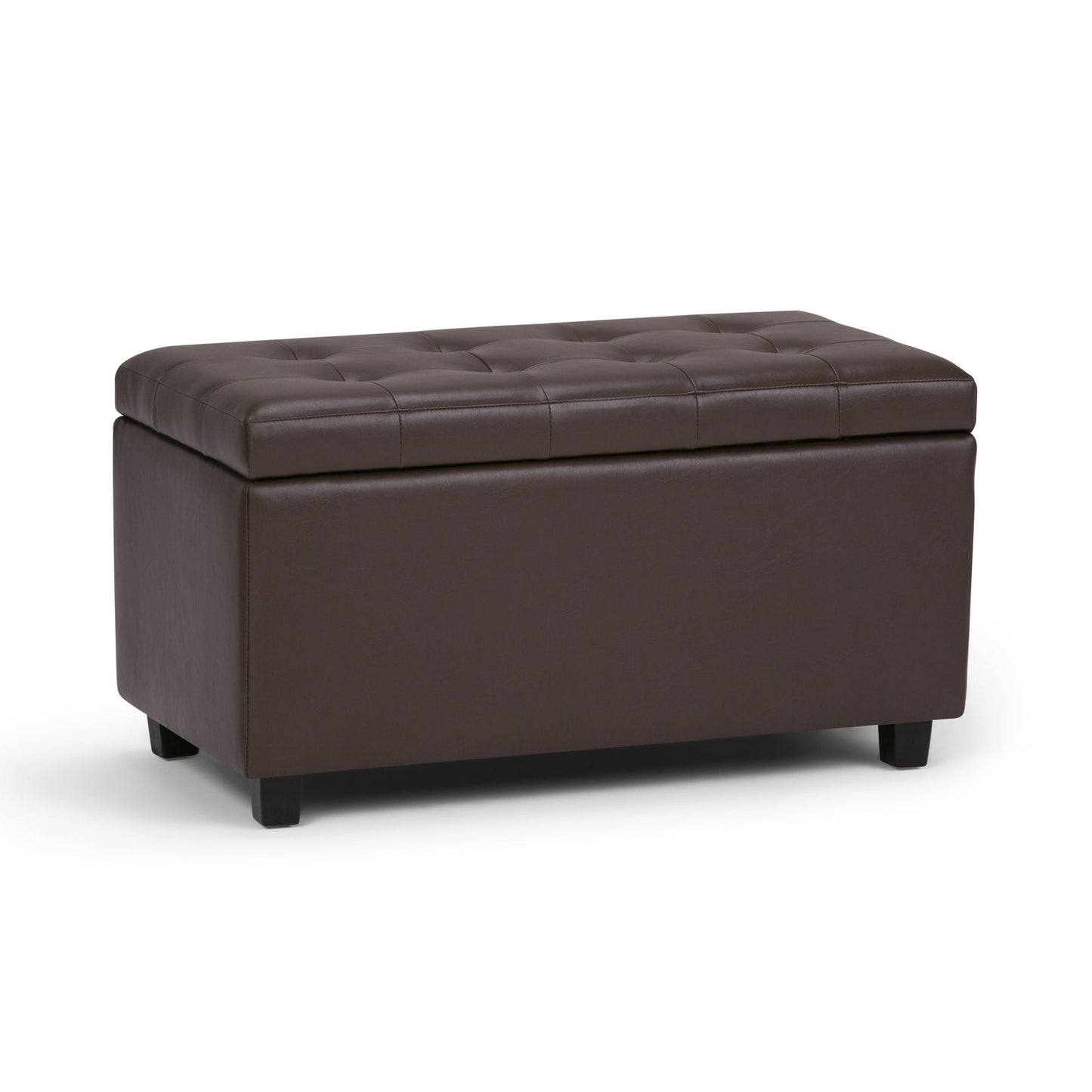 Cosmopolitan - Storage Ottoman - Chocolate Brown Simpli-Home