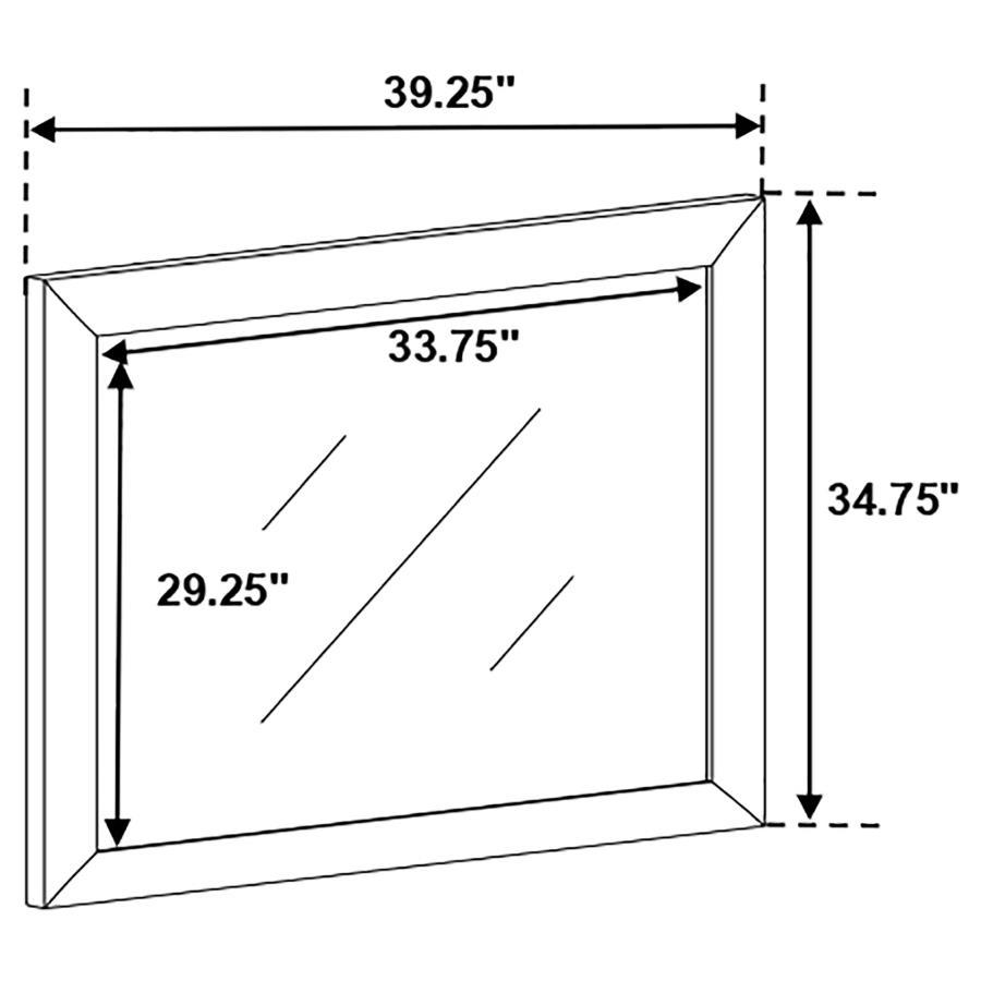 Briana - Dresser Mirror - Black CoasterEssence