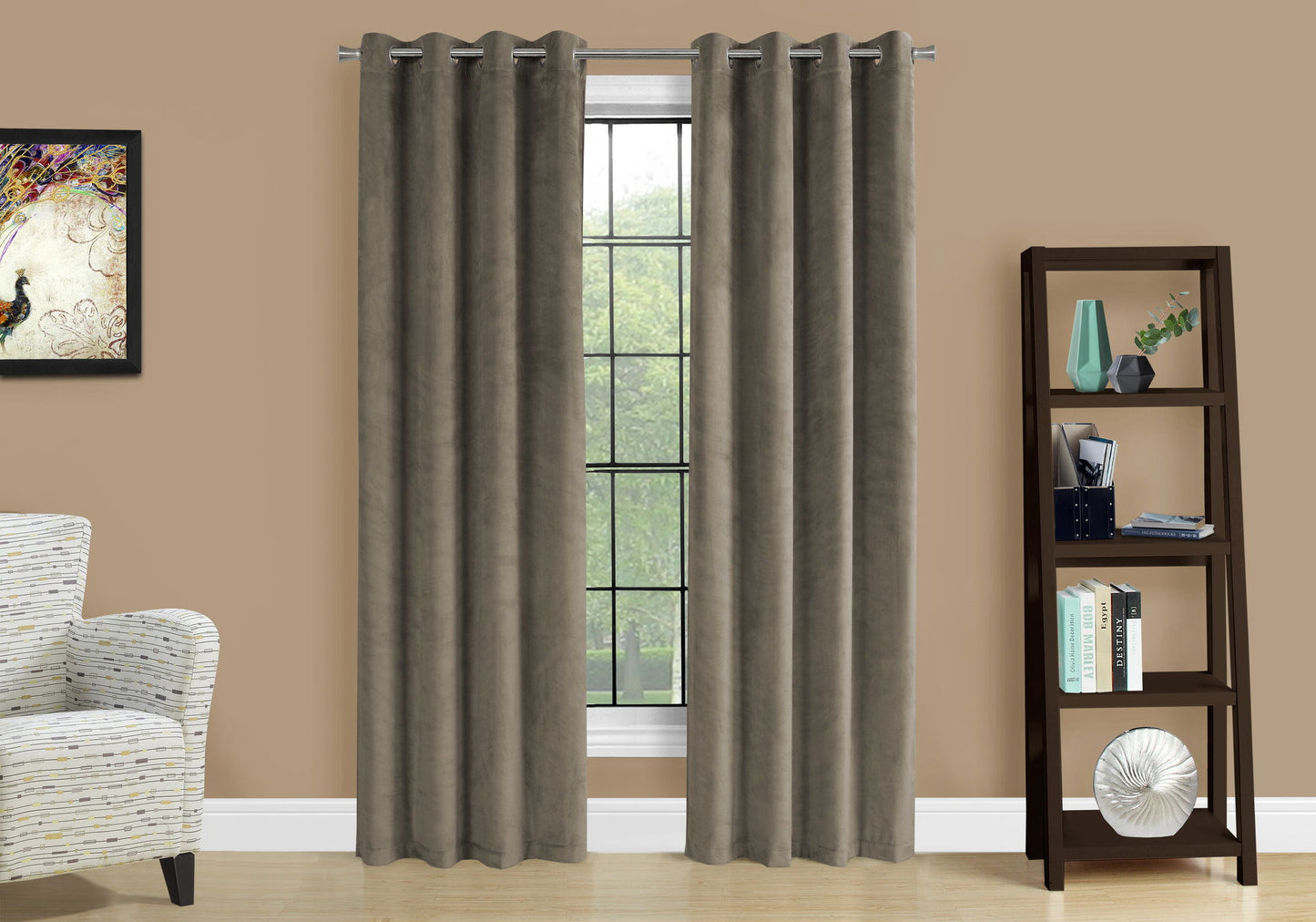 2 Pieces Set, Curtain Panel, Room Darkening, Grommet, Contemporary & Modern 8th Street