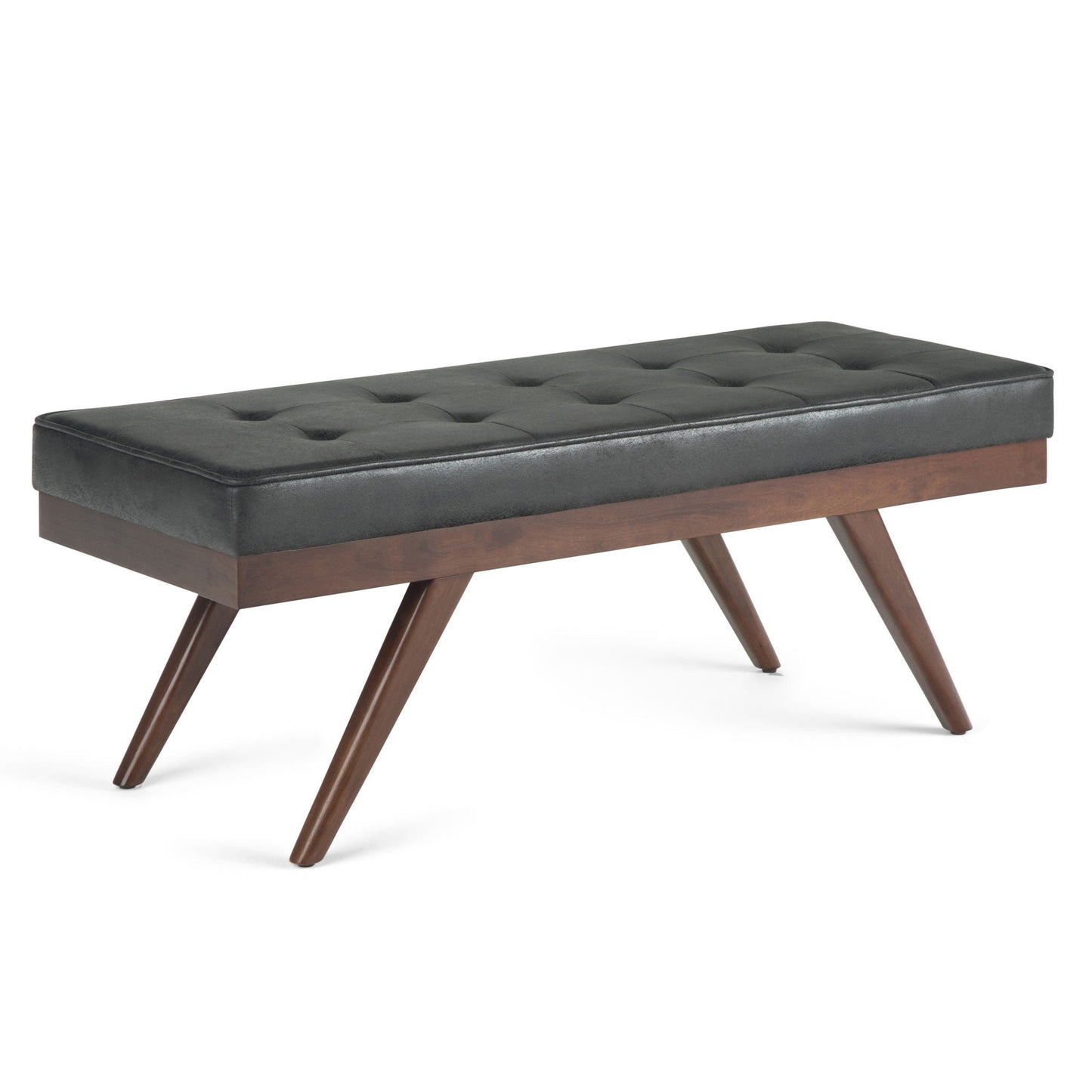 Pierce - Mid Century Upholstered Ottoman Bench Simpli-Home