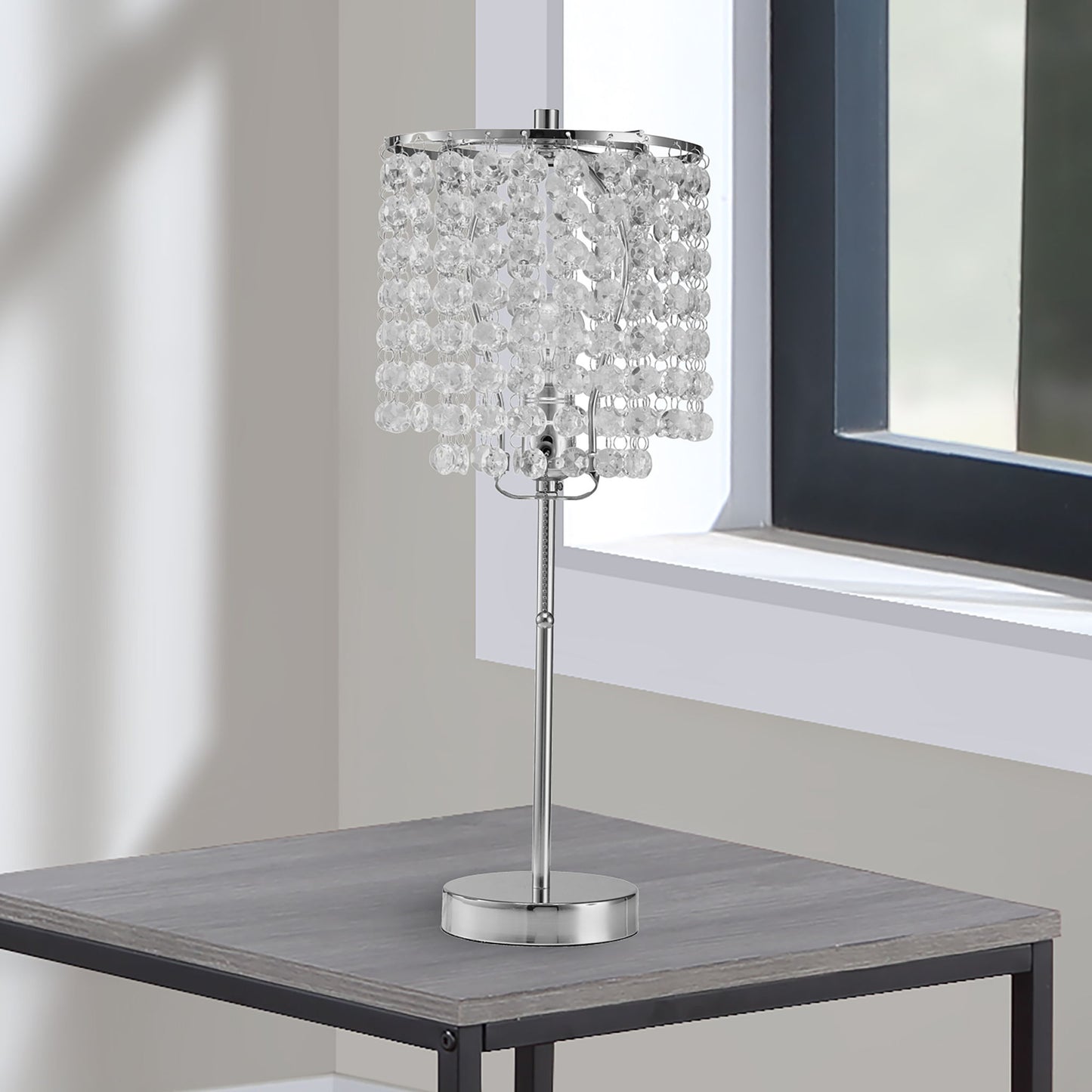 Table Lamp - Chrome Crown Mark