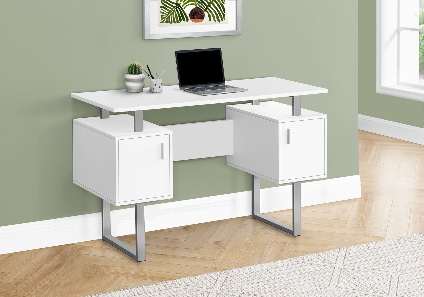 Computer Desk, Home Office, Laptop, Storage, Work, Contemporary, Modern 8th Street